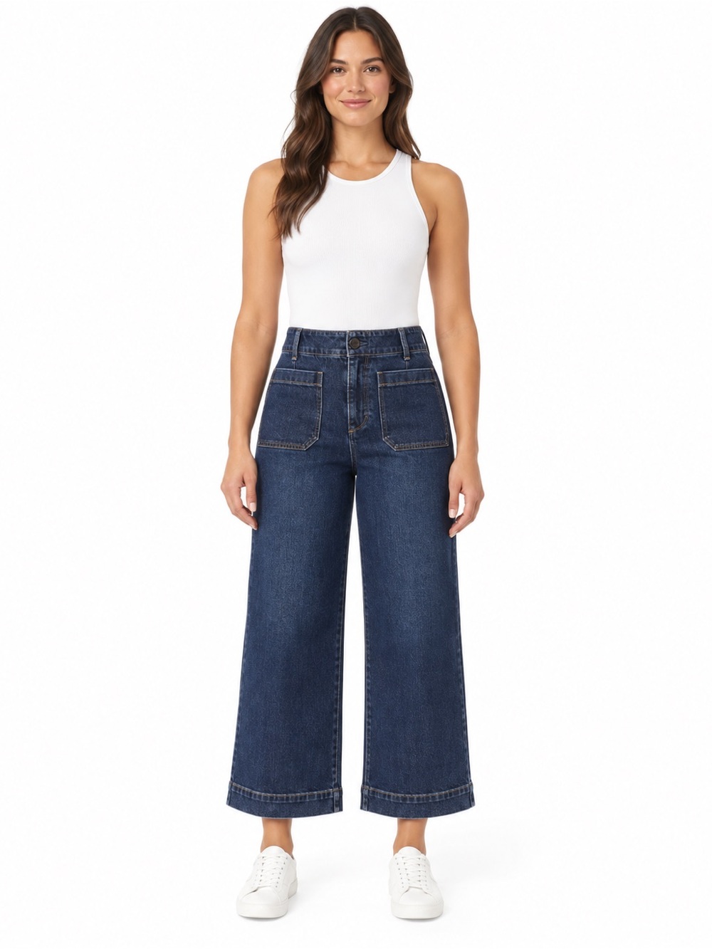 NWT Scotch & Soda High Rise Wide Leg Cropped Jeans